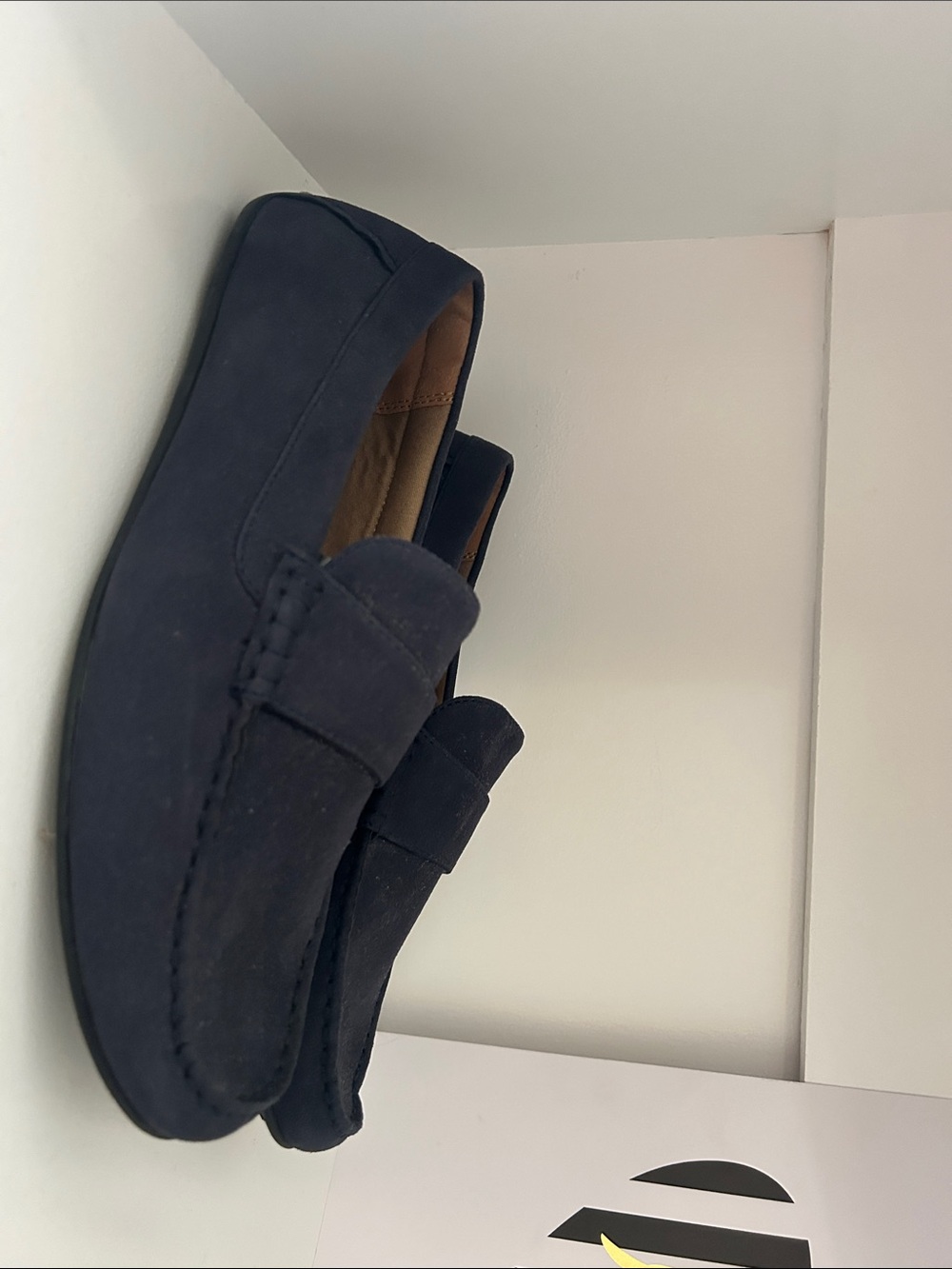 Call It Spring Men's Dark Blue Suede Penny Loafers